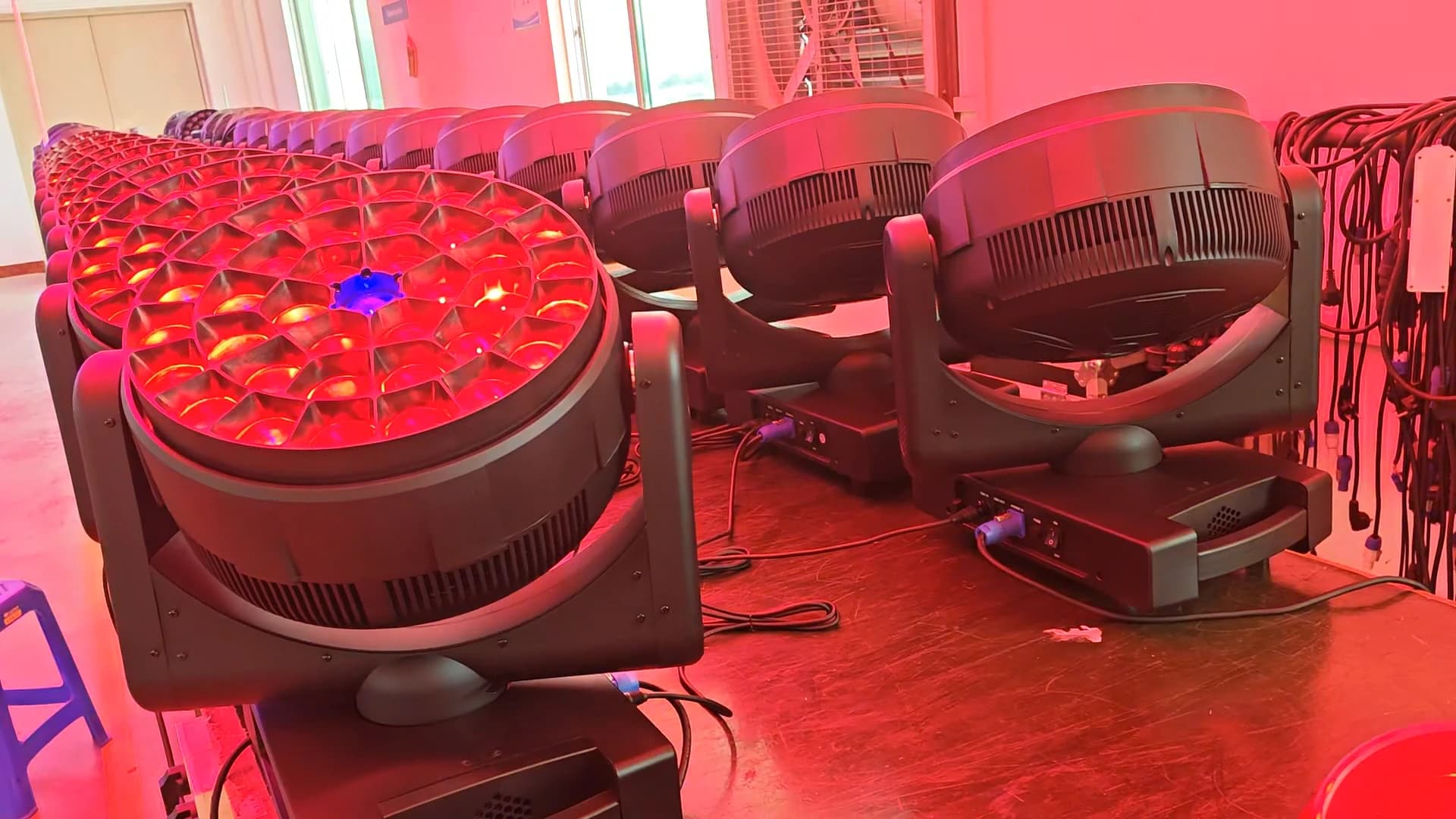 AL3740WR fixtures powered during an AOLAIT factory-floor aging and function observation