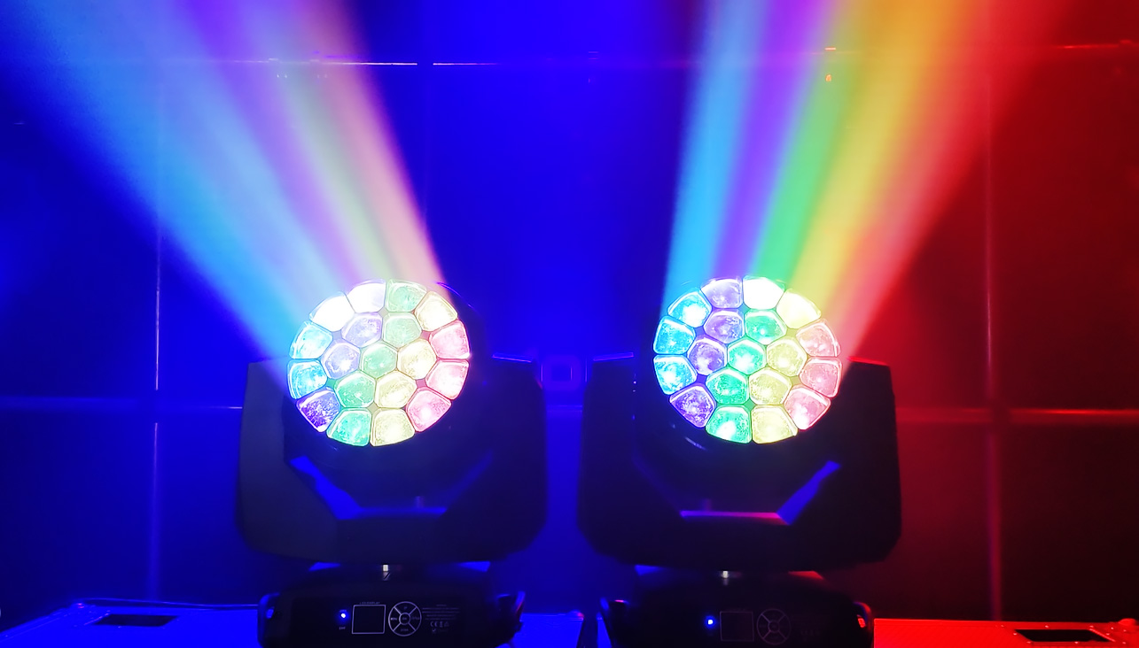 AL1019WR supplied multicolor beam and pixel effect demonstration