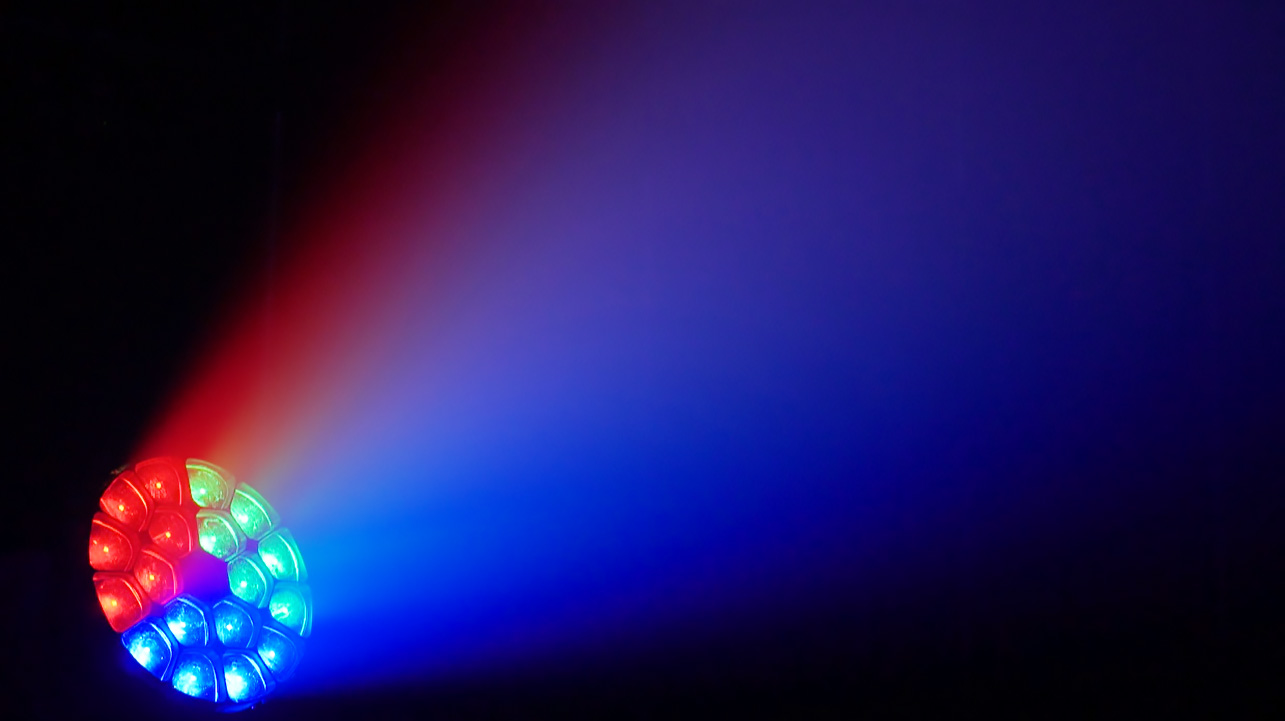 AL1019WR supplied red green and blue beam effect demonstration