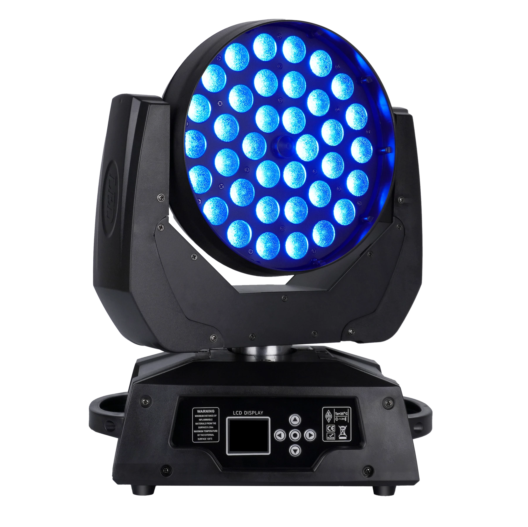 AL1036WZ 36x12W RGBW LED wash moving head blue output front view
