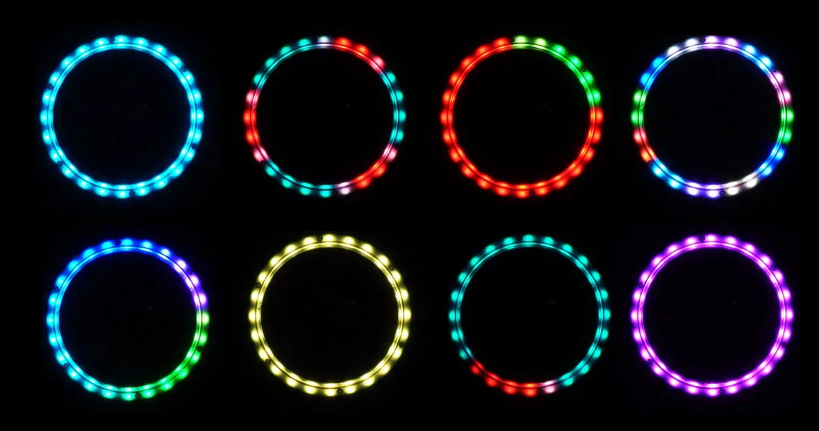 AL120T twenty-four-zone RGB halo effect examples