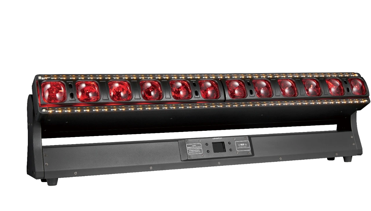 AL1240WB moving LED bar synchronized red output view