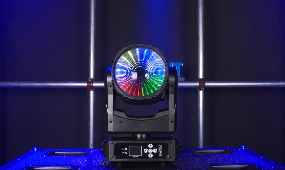 AL150WX illuminated during a controlled product demonstration