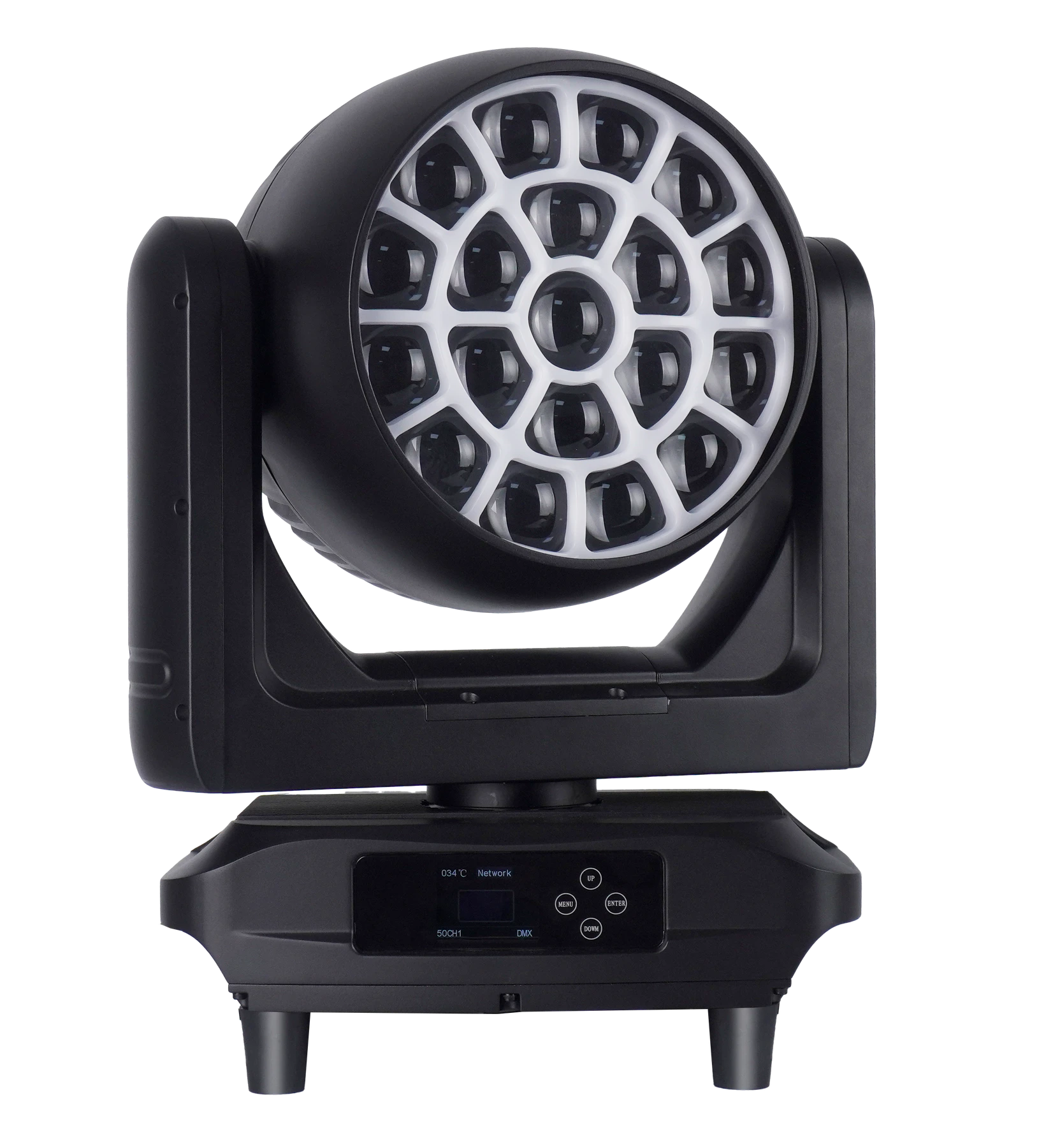 AL1950WX RGBL wash moving head three-quarter view