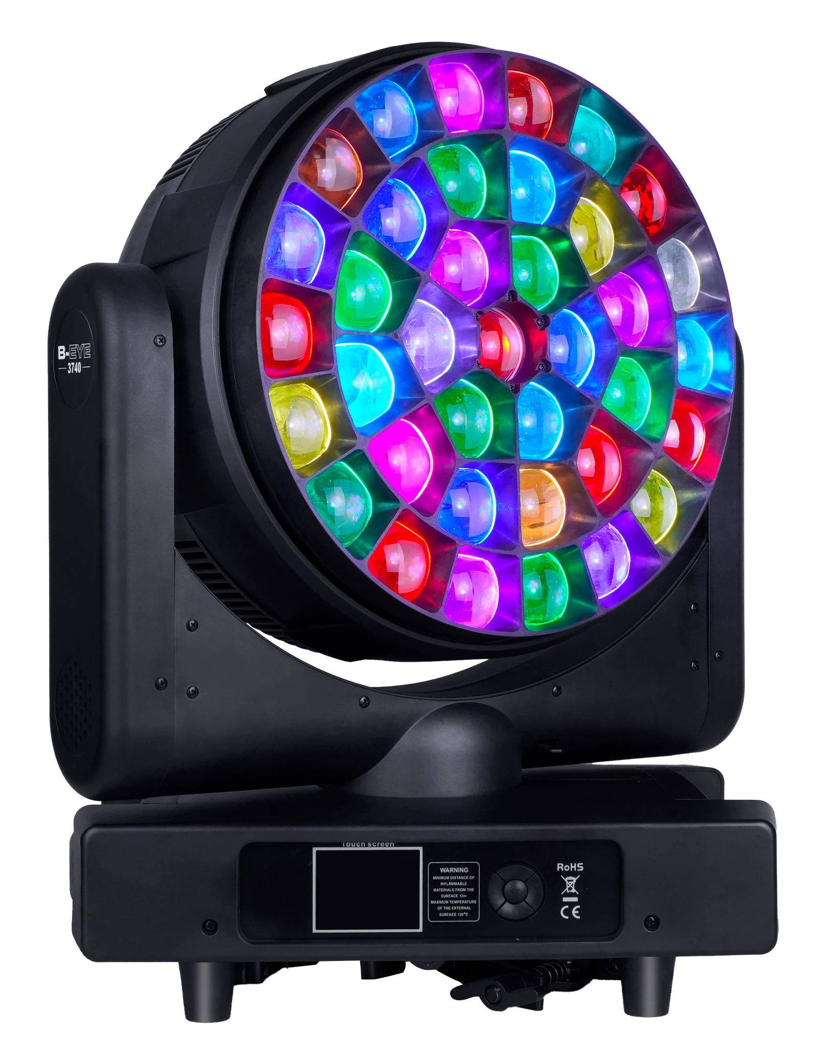 AL3740WR 37x40W RGBW LED Bee Eye moving head illuminated front view