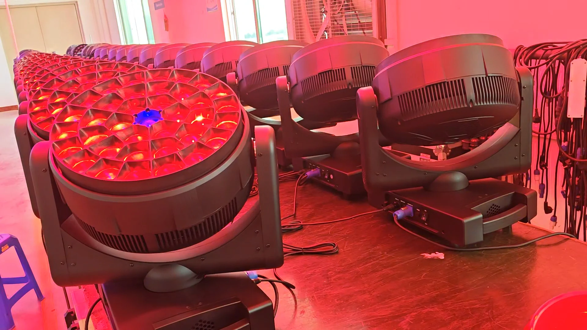 AL3740WR fixtures powered during an AOLAIT factory-floor aging and function observation