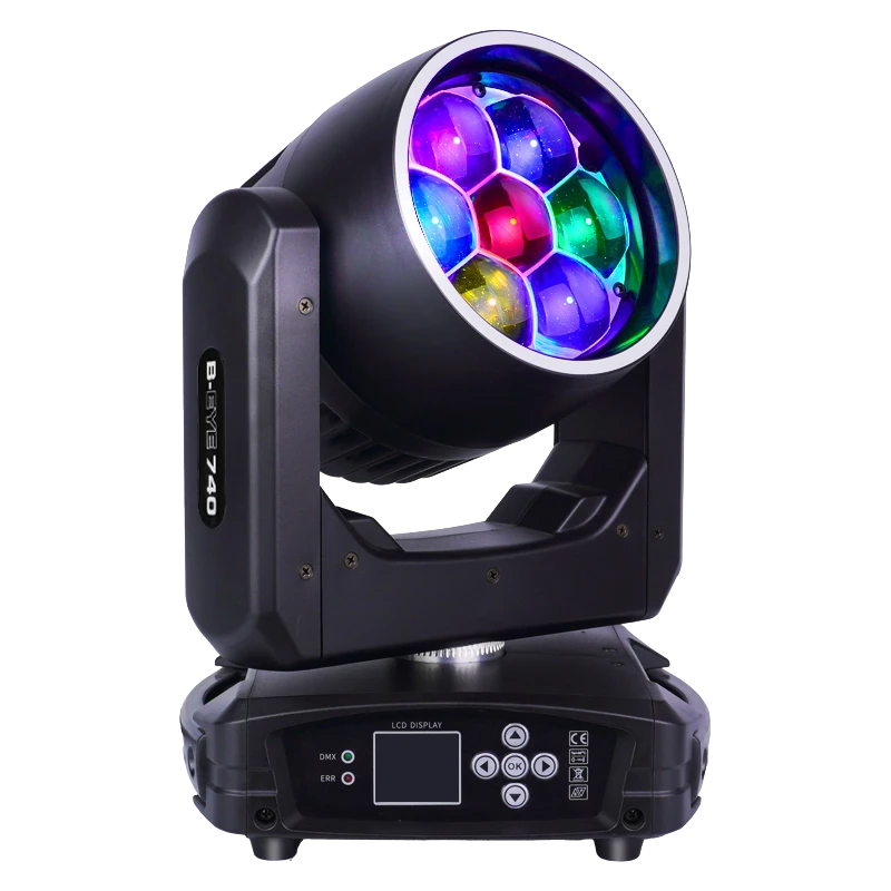 Zoom Wash Moving Head — Motorized zoom formats for changing coverage without changing fixture type.