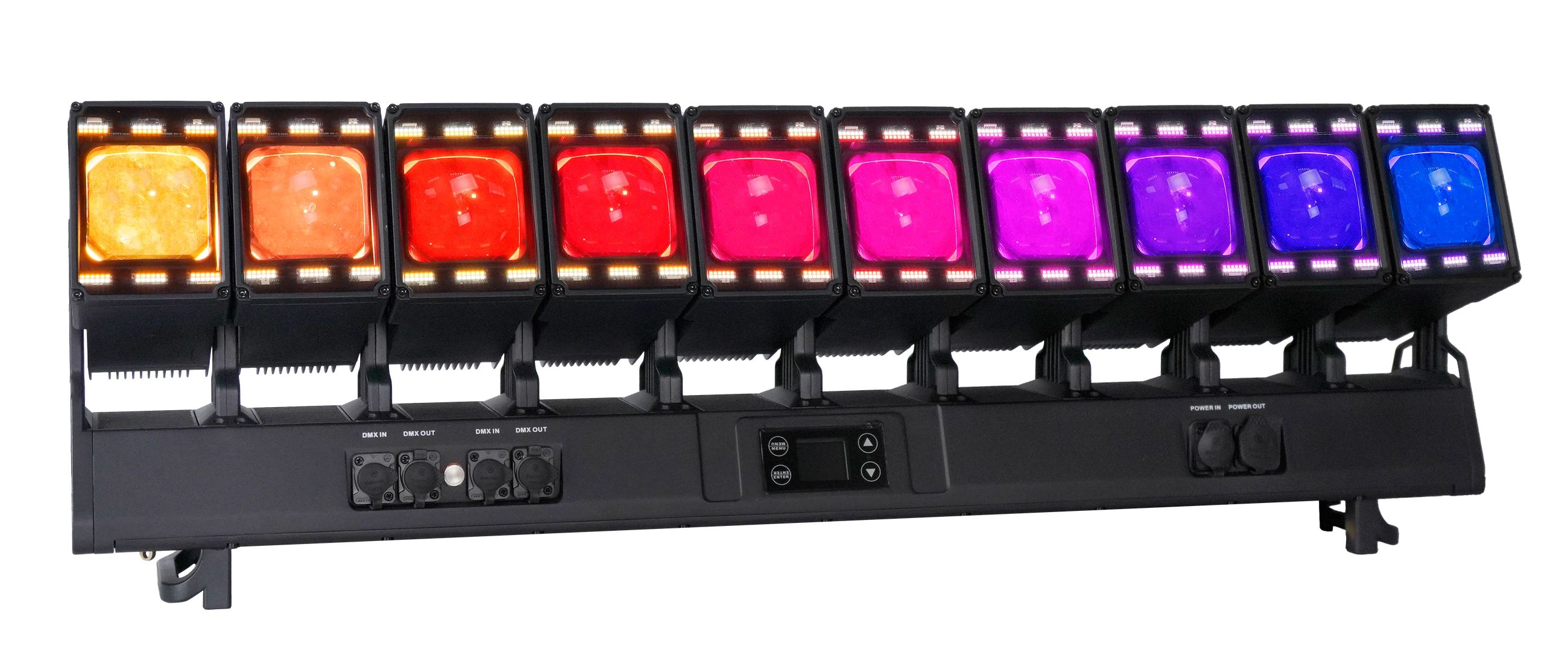 ALP1080WV ten-head 10x80W RGBW LED Waver moving head rainbow effect front view