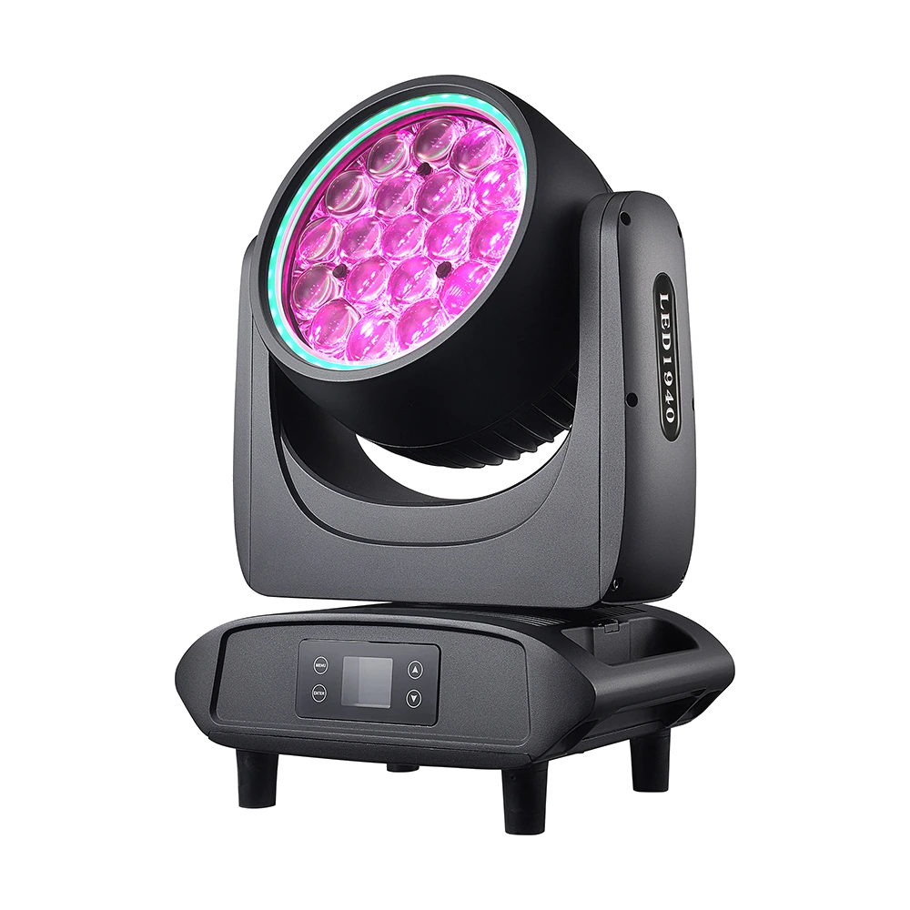 AOLAIT ALP1940WZ 19x40W RGBW moving head with purple wash and RGB halo effect