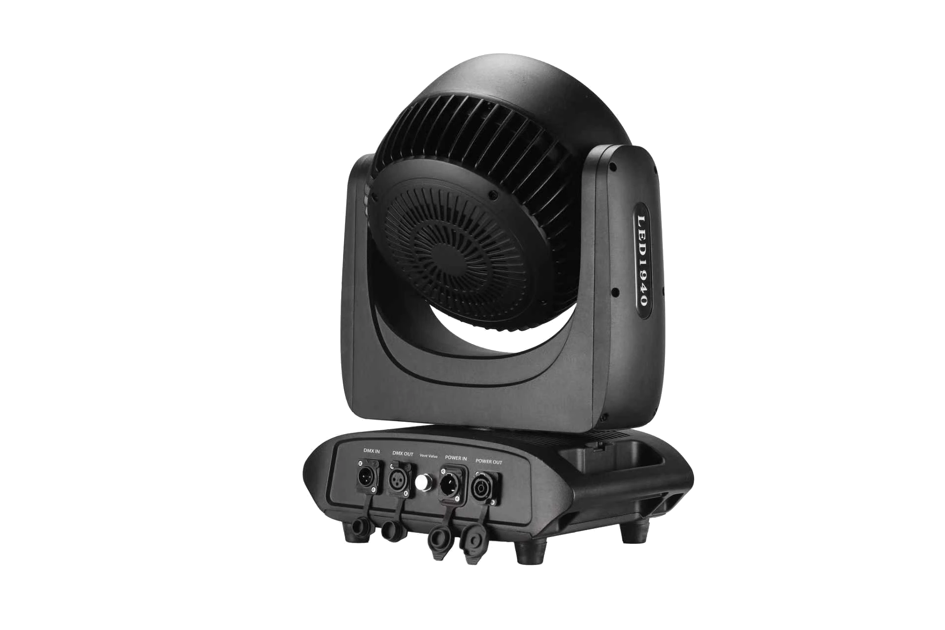 AOLAIT ALP1940WZ rear three-quarter view with protected DMX and power connections