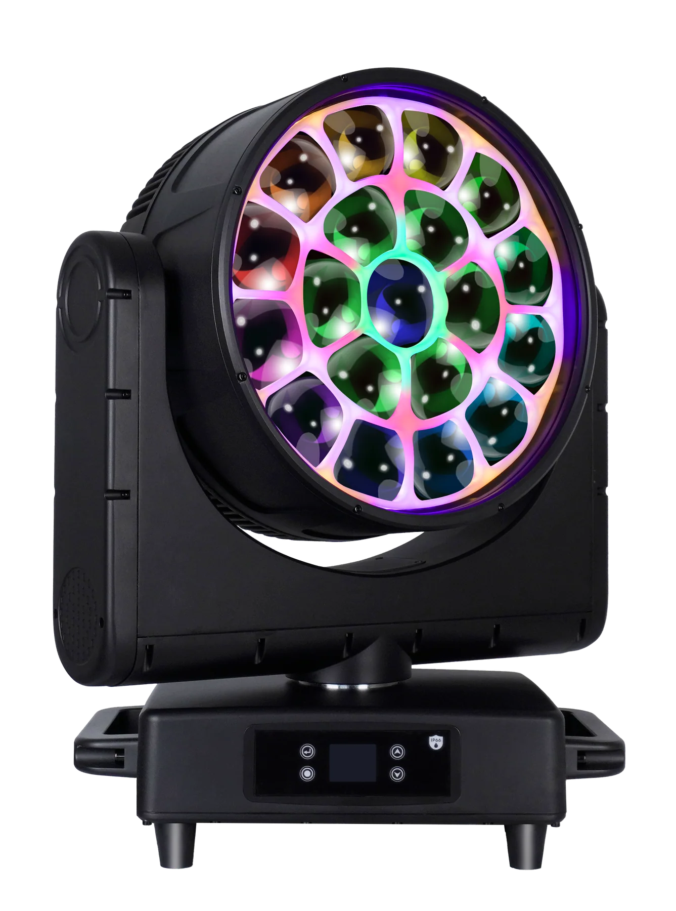 ALP1980WX 19x80W LED moving head wash effect illuminated three-quarter view