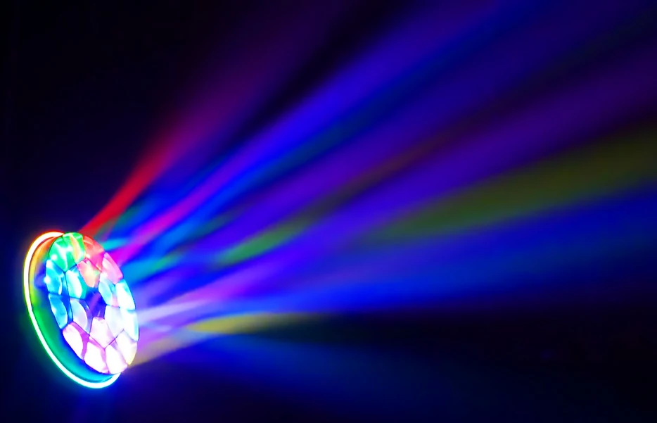 W09 19-cell Bee Eye multicolor beam effect